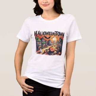 Halloween Village T-Shirt – Betoverende Spooky Sce