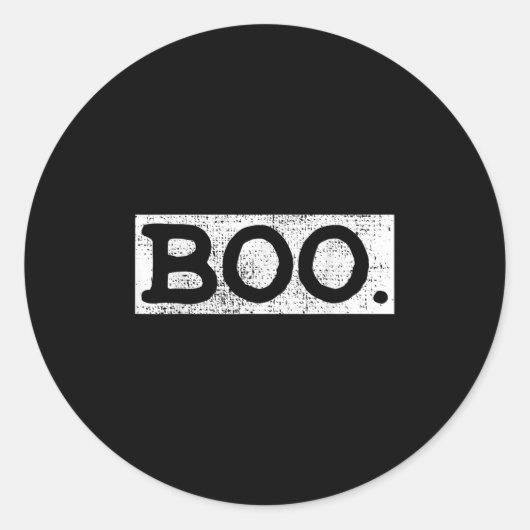 Halloween Vintage Boo Funny Gift Ronde Sticker (Voorkant)