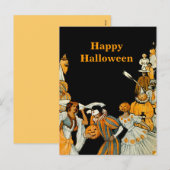 Halloween Vintage Costume Party Feestdagenkaart (Voorkant / Achterkant)