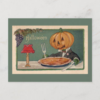 Halloween Vintage Grappige Jol Man Illustratie Briefkaart