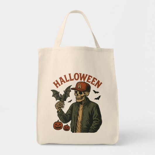 Halloween Vintage - Griezelig Skelet  Tote Bag (Voorkant)