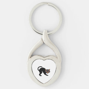 Halloween Vintage Halloween Kat Sleutelhanger