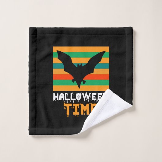 Halloween Vintage Halloween Time Washandje (Wasdoekje)