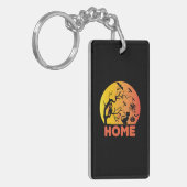 Halloween Vintage Home Birthday Sleutelhanger (Voorkant Links)