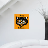 Halloween Vintage Kat Gezicht Poster