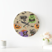 Halloween Vintage Patroon Grote Klok (Huis)