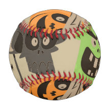 Halloween Vintage Patroon Honkbal