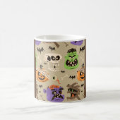 Halloween vintage patroon koffiemok (Center)