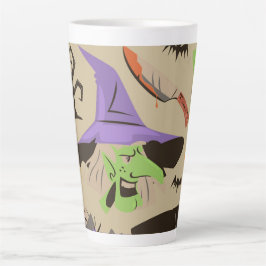 Halloween Vintage Patroon Latte Mok
