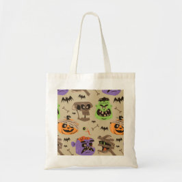 Halloween vintage patroon tote tas