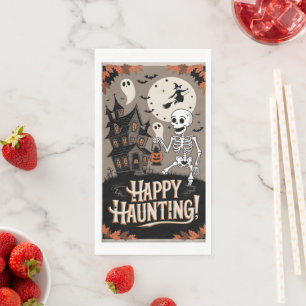 Halloween Vintage Skelet en Skelet Servet