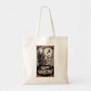 Halloween Vintage Skelet en Skelet Tote Bag