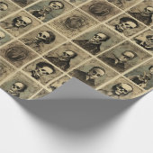 Halloween Vintage Skeletons Cadeaupapier (Hoek)