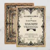 Halloween vintage trouwkaart kaart (Voorkant / Achterkant)