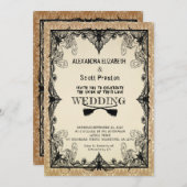 Halloween vintage wedding Invitation Kaart (Voorkant / Achterkant)