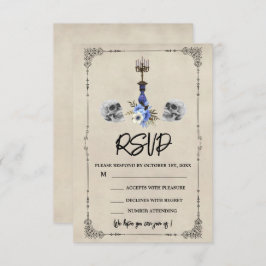 Halloween Vintage Wedding RSVP Kaartje