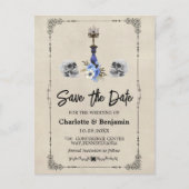 Halloween Vintage Wedding Save the Date Aankondigingskaart (Voorkant)