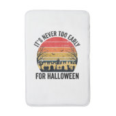 Halloween Vintage Zonsondergang Kerkhof Kat Vector Badmat (Voorkant Verticaal)