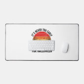 Halloween Vintage Zonsondergang Kerkhof Kat Vector Bureaumat (Keyboard & Muis)