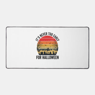 Halloween Vintage Zonsondergang Kerkhof Kat Vector Bureaumat