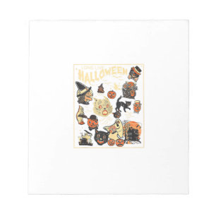 Halloween Vintage Zwarte Kat Lang Leve Halloween T Notitieblok