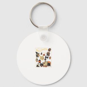 Halloween Vintage Zwarte Kat Lang Leve Halloween T Sleutelhanger