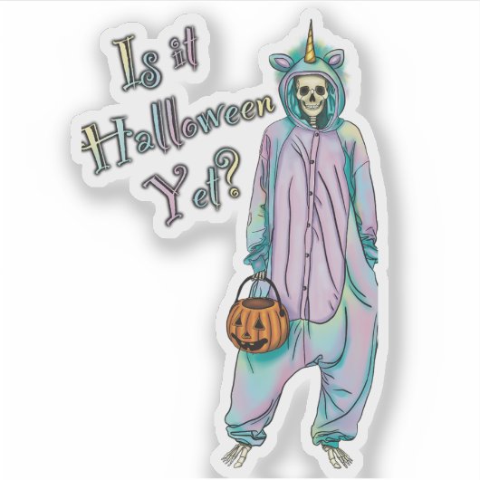 Halloween Vinyl Sticker, is het al Halloween? Sticker (Voorkant)