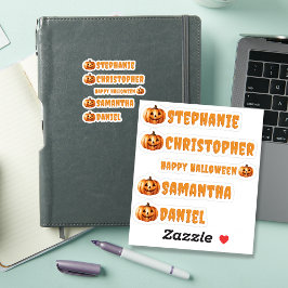 Halloween Vinyl Uitknip Naamlabels - Persoonlijk Sticker
