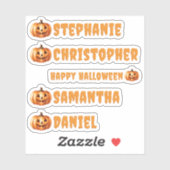 Halloween Vinyl Uitsnijding Naam Etiketten - Geper Sticker (Vel)