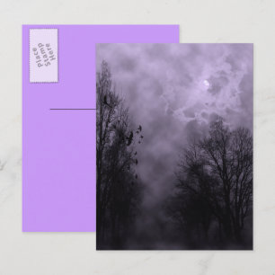 Halloween Violet Mist Sky beroemd gemaakt door Rav Briefkaart