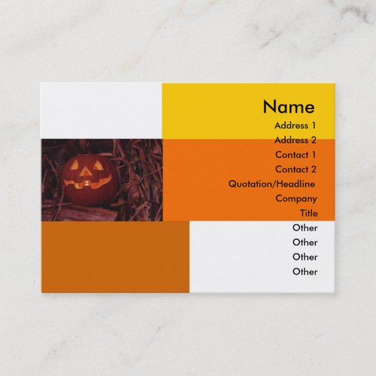 Halloween Visitekaartje (Voorkant)