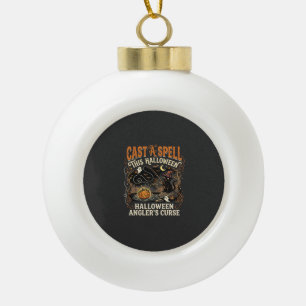 Halloween Visnacht Tover Spreuk Nacht Keramische Bal Ornament