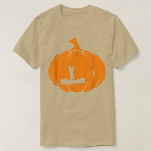 Halloween Vissen Pumpkin Fisherman T-shirt (Design voorkant)
