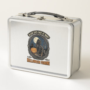 Halloween Vissende Kat Vintage Pompoen Design_1