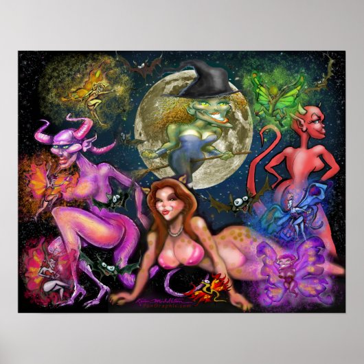 Halloween Vixens Poster (Voorkant)