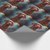 Halloween Vizsla met pompoenen Cadeaupapier (Hoek)