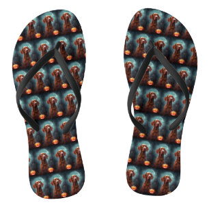 Halloween Vizsla Met Pompoenen Eng Teenslippers
