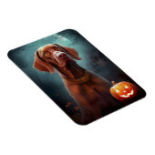 Halloween Vizsla met pompoenen Magneet (Rechterzijde)