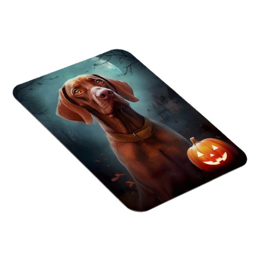 Halloween Vizsla met pompoenen Magneet (Rechterzijde)