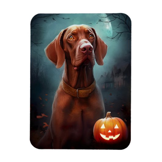 Halloween Vizsla met pompoenen Magneet (Verticaal)
