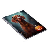 Halloween Vizsla met pompoenen Notitieboek (Rechterzijde)