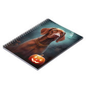 Halloween Vizsla met pompoenen Notitieboek (Linkerzijde)