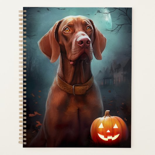 Halloween Vizsla met pompoenen Planner (Voorkant)