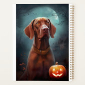 Halloween Vizsla met pompoenen Planner (Achterkant)