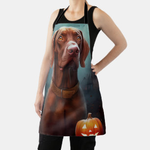 Halloween Vizsla met pompoenen Schort