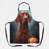 Halloween Vizsla met pompoenen Schort (Voorkant)