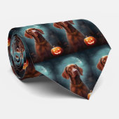 Halloween Vizsla met pompoenen Stropdas (Opgerold)