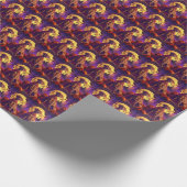 Halloween Vizsla Vampire Pumpkins eng Cadeaupapier (Hoek)