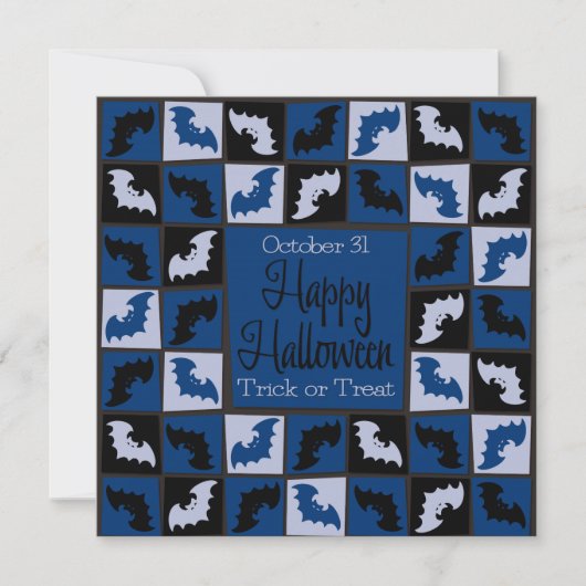 Halloween vleermozaïek kaart (Voorkant)