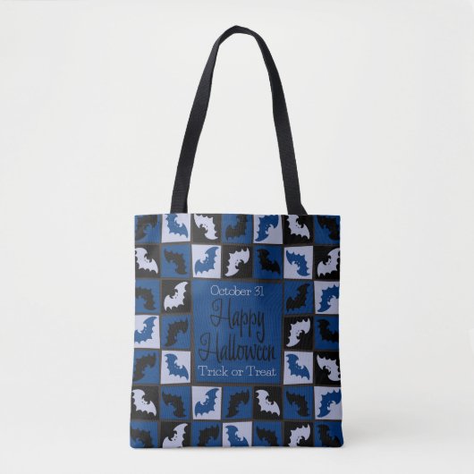 Halloween vleermozaïek tote bag (Voorkant)